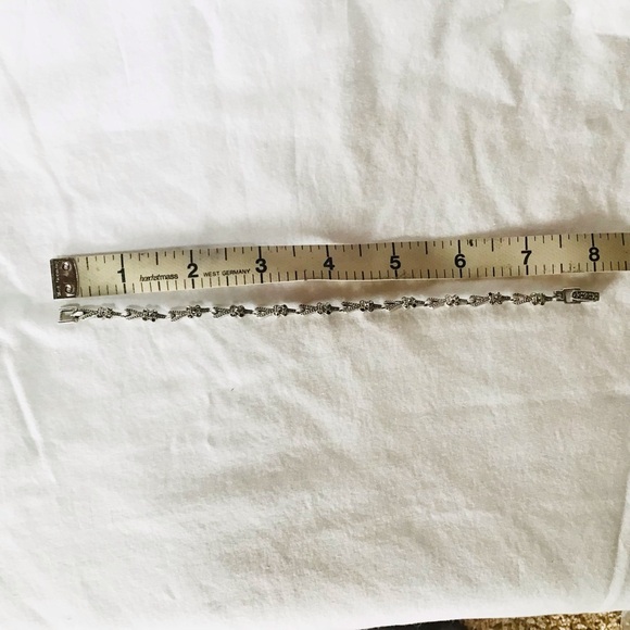 Intricate Silver Marcasite Bracelet - Picture 7 of 8